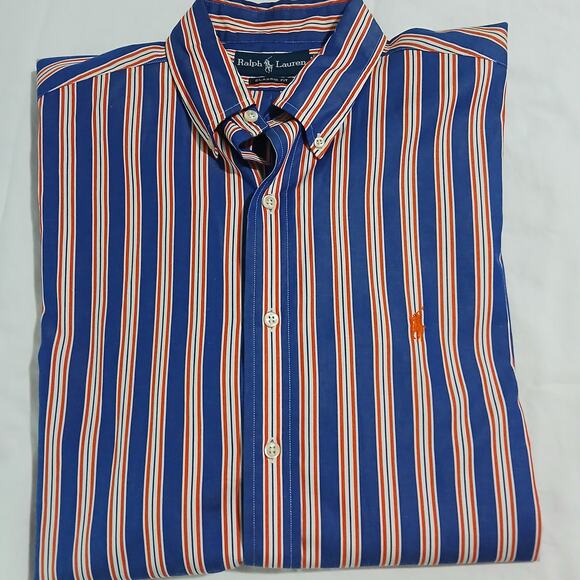 Ralph Lauren Classic Fit MEN'S 17 34/35 Long-Sleeved Button-Up Button-Down Shirt - Picture 13 of 13